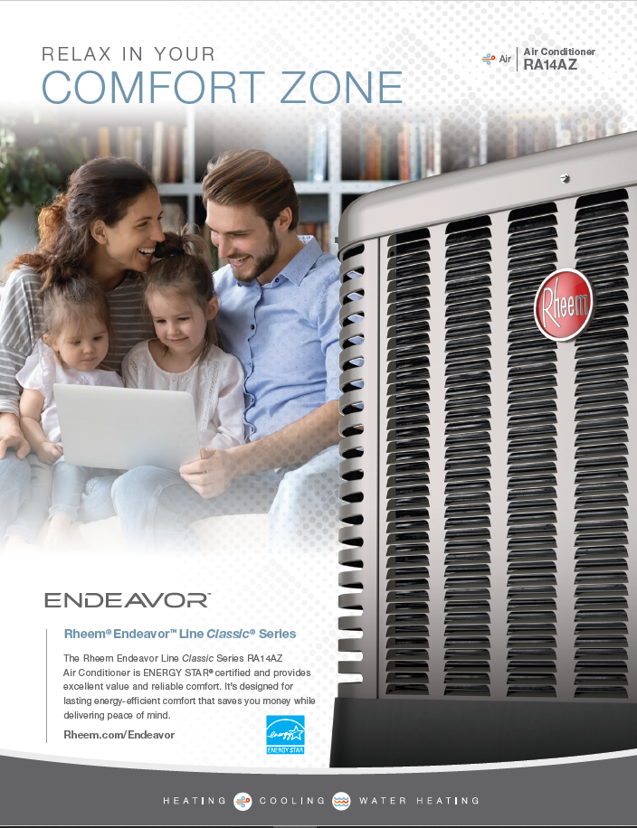 3 Ton Rheem 14.3 SEER2 Condenser RA14AZ36AJ1NA - 12908