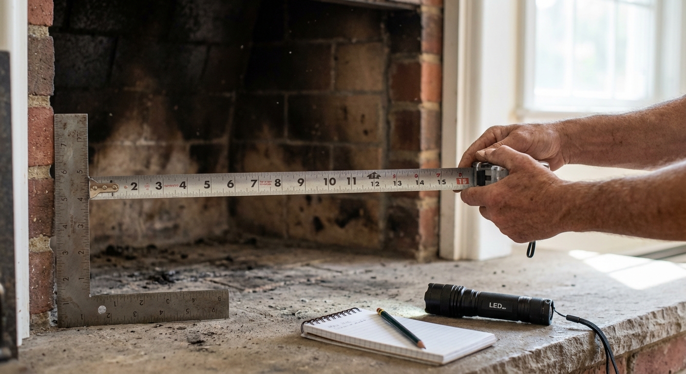 Sizing concept: measuring firebox opening