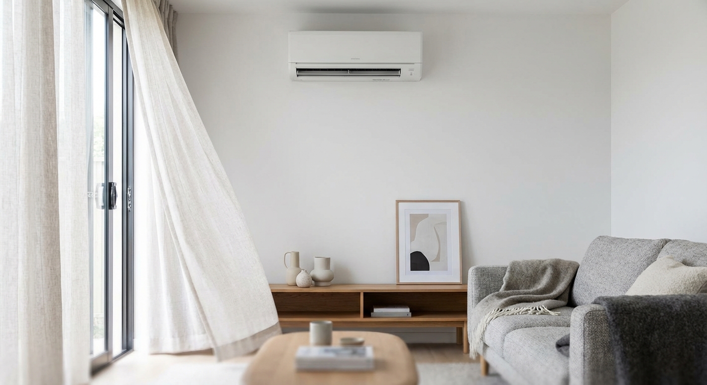 Mini Split Wall Head in Living Room