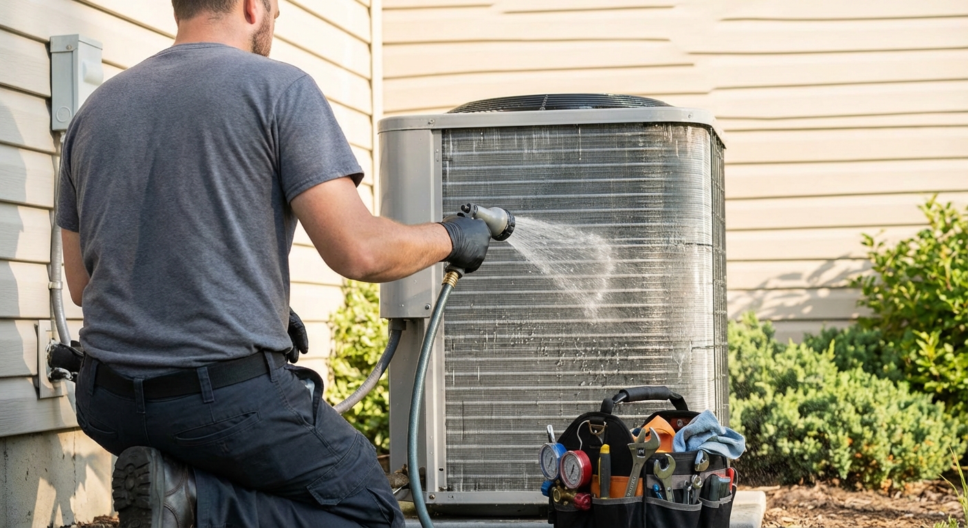 Condenser maintenance cleaning