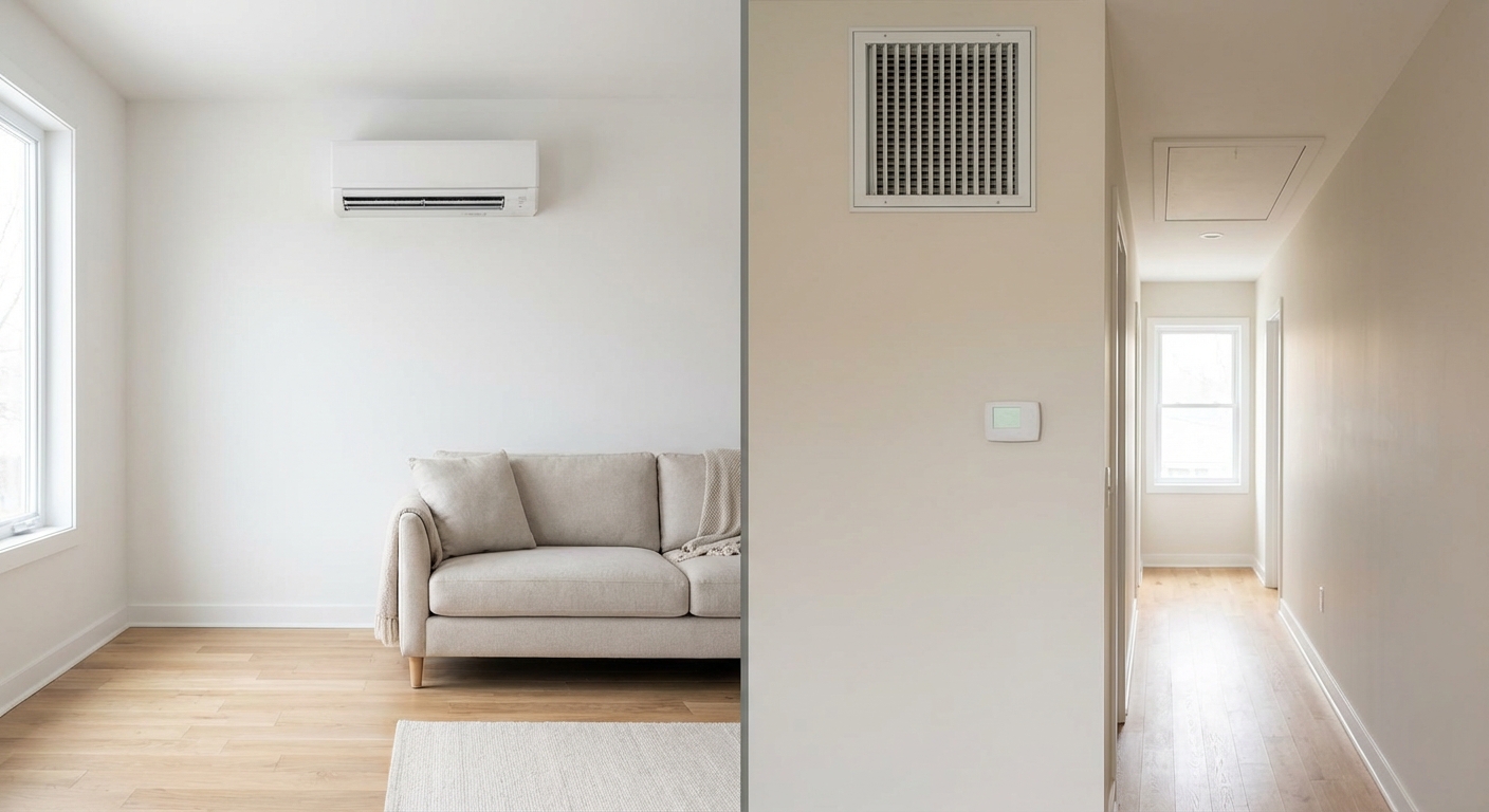 Split system vs ductless mini split comparison