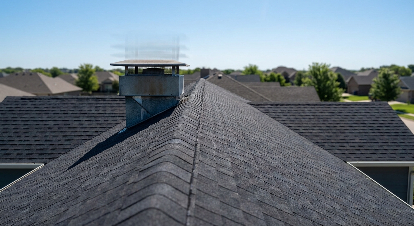 Roof exhaust fan improving home ventilation
