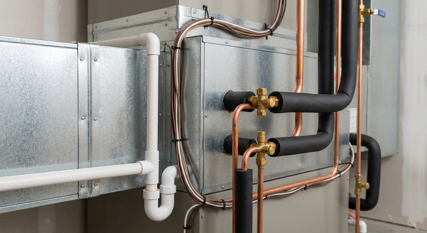 Key components and refrigerant lines