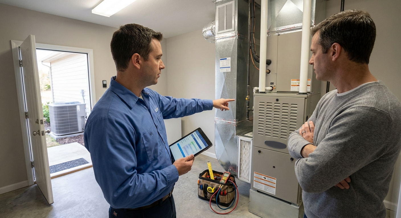 HVAC sizing consultation at home