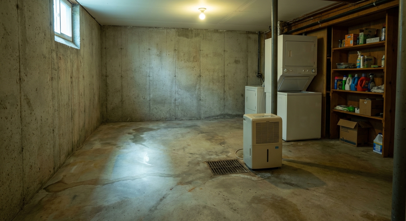 Basement sizing example: damp vs controlled