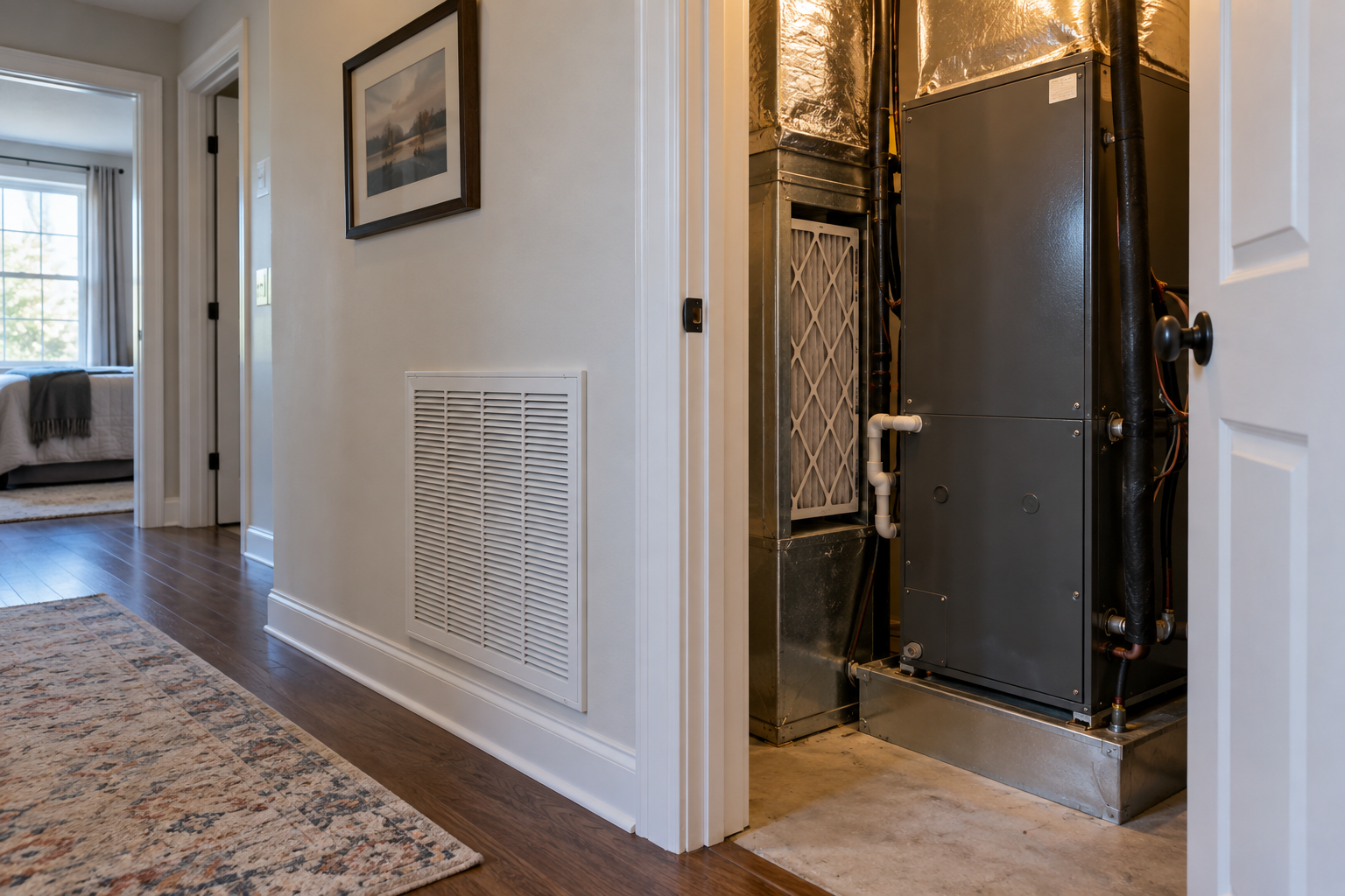 Return path to the air handler