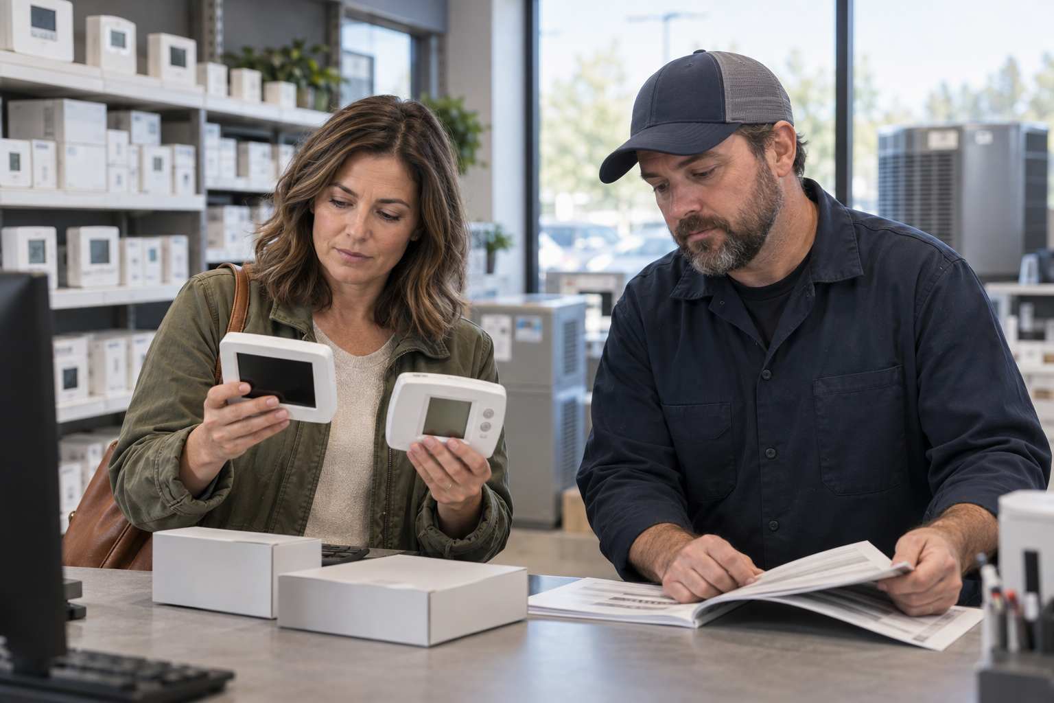 Selecting a compatible heat pump thermostat