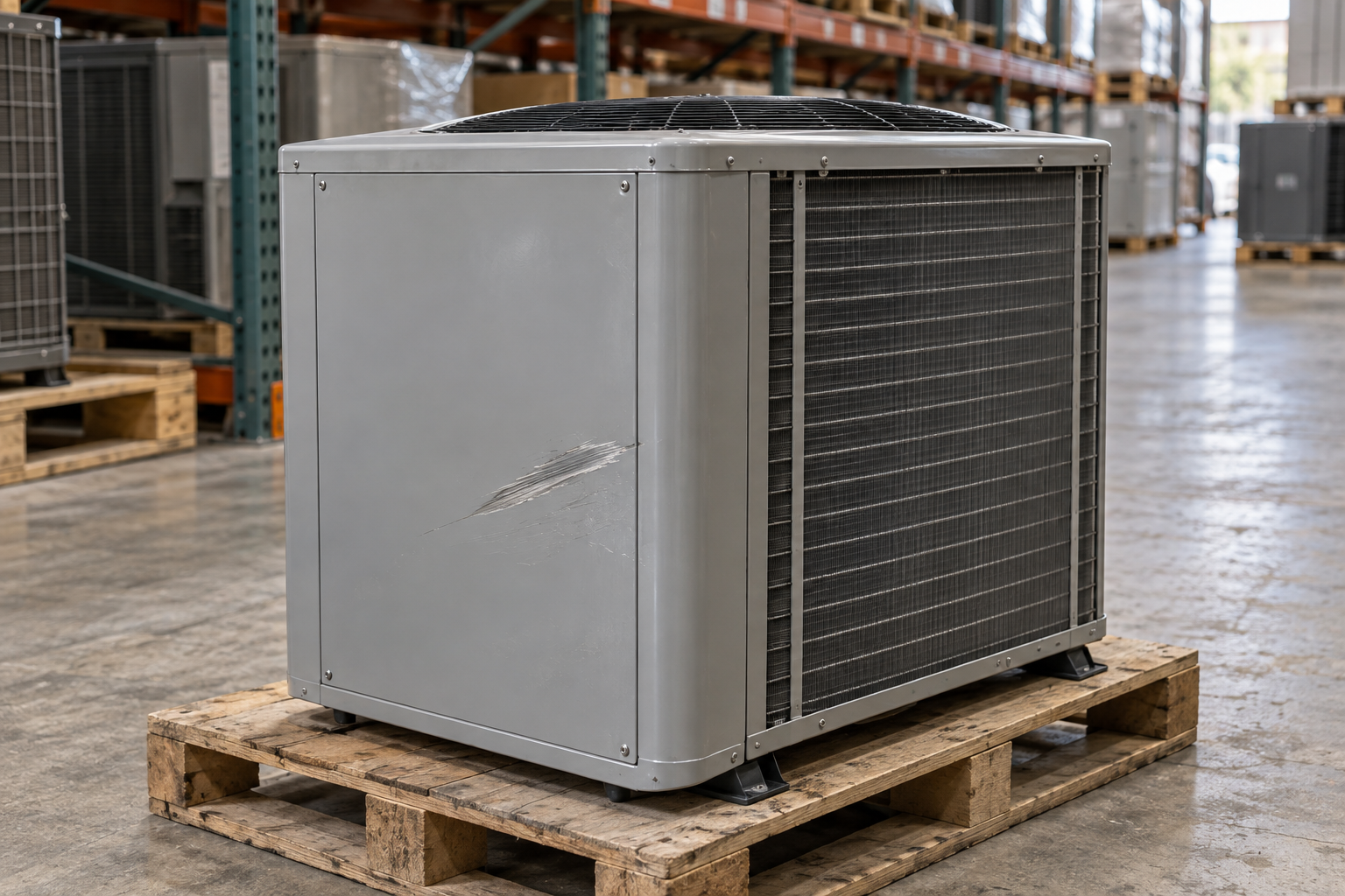 Stocked scratch-and-dent condenser