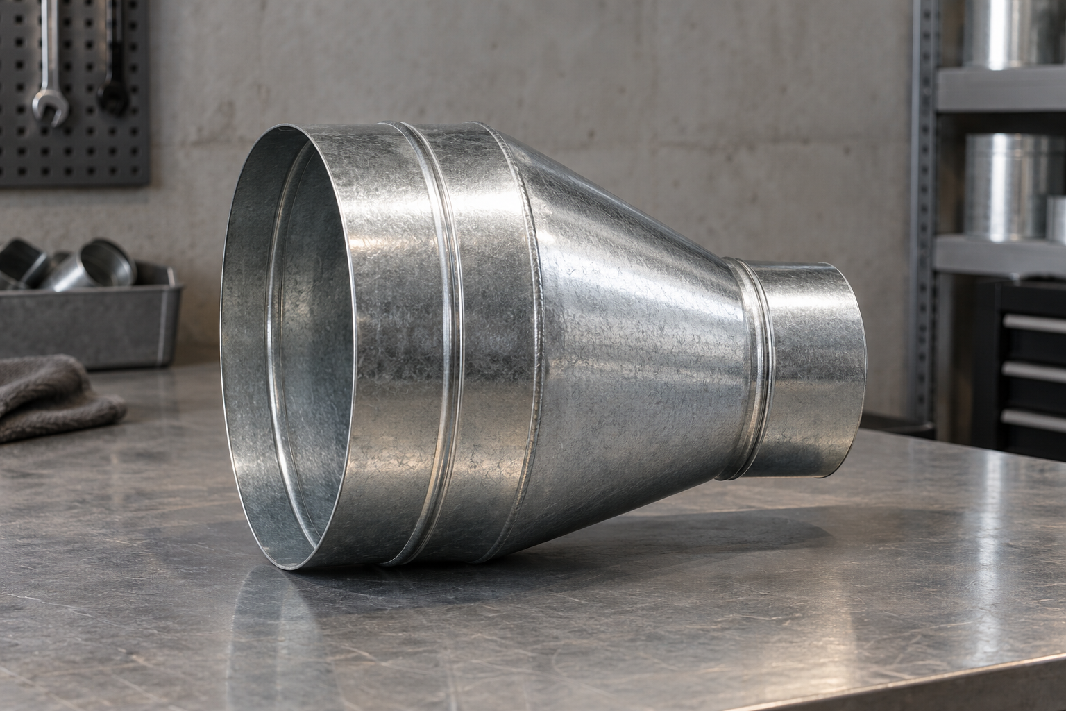 Round duct reducer
