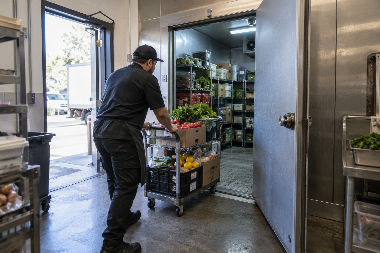 Cooler load from deliveries