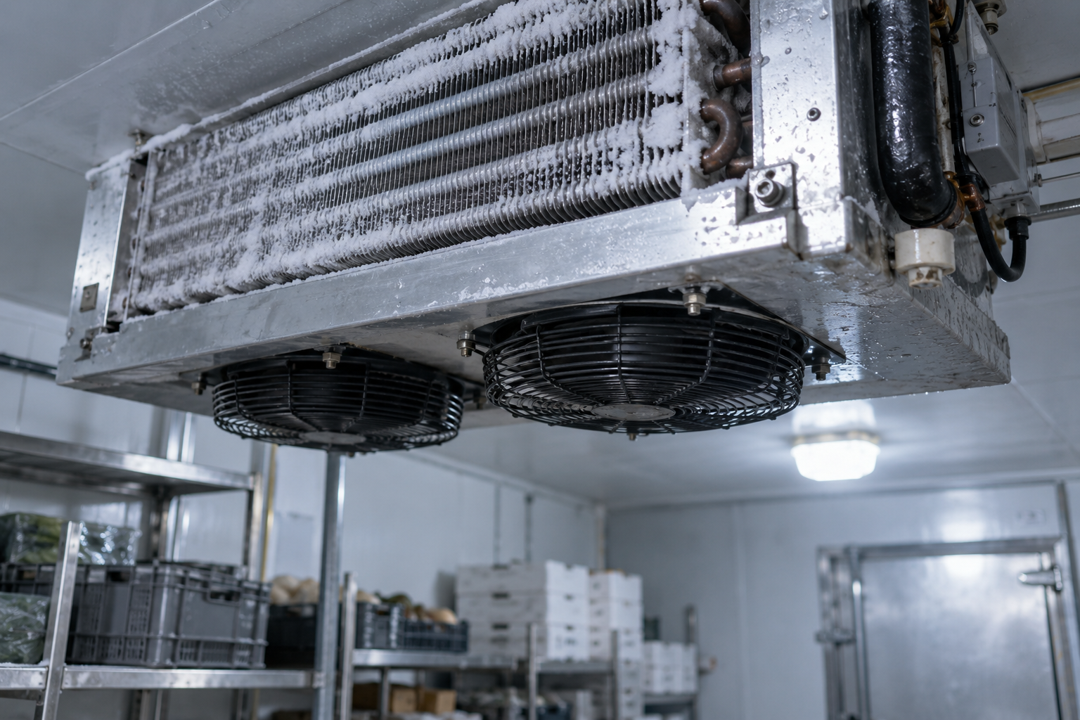 Frost on a freezer coil
