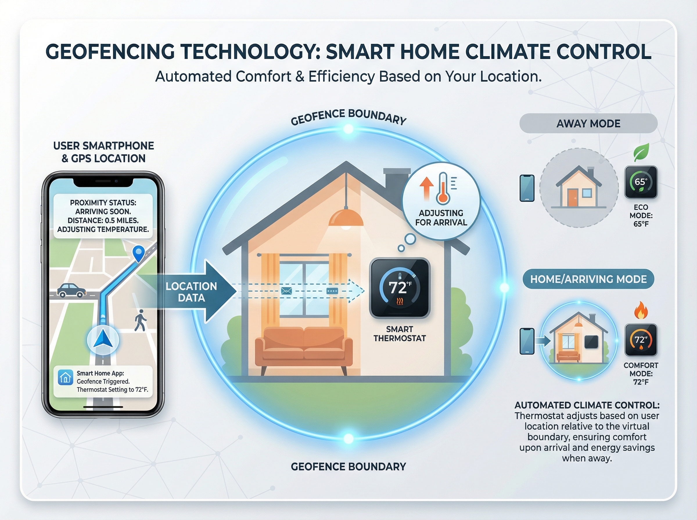 A close-up image of a modern smart thermostat mounted on a stylish wall in a home setting