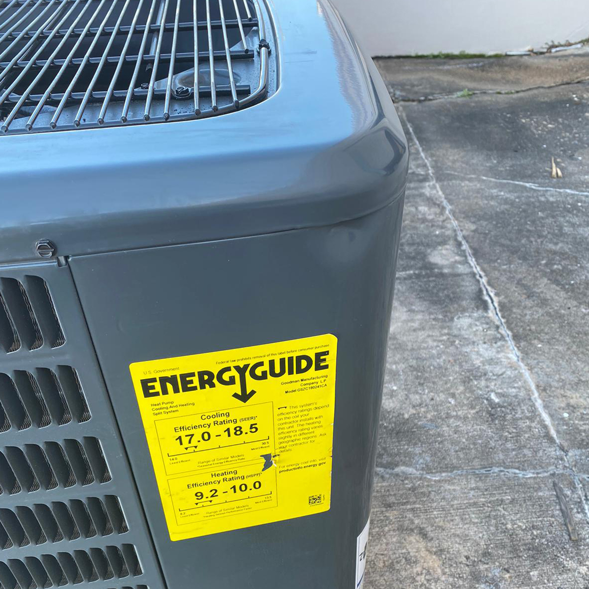 2 Ton Goodman 18 SEER Two Stage Heat Pump System GSZC180241 (6241), AVPTC31C14 Variable Speed (T)