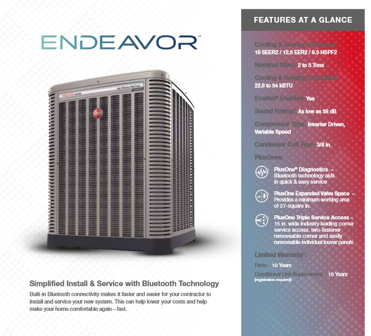 2 Ton Rheem R410A 18SEER2 Variable Speed Heat Pump Condenser RP18AZ24AJVCA (Closeout Special)(F)