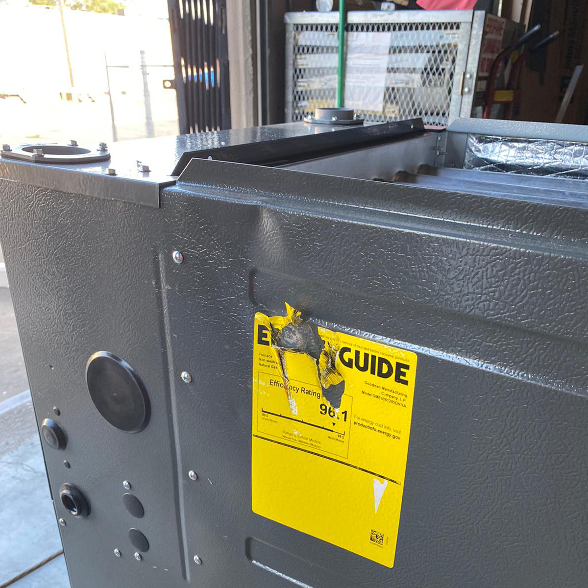 5 Ton Goodman 14 SEER 96% AFUE 120K BTU Gas System GSX140601 (2642), GMES961205DN (5739), CHPF4860D6 (7830), TXV (T)