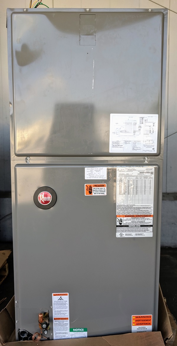 5 Ton Rheem 16 SEER Two Stage Compressor Heat Pump System RP1660AJ2NA (3710), RH2V6024STANJA (9100)