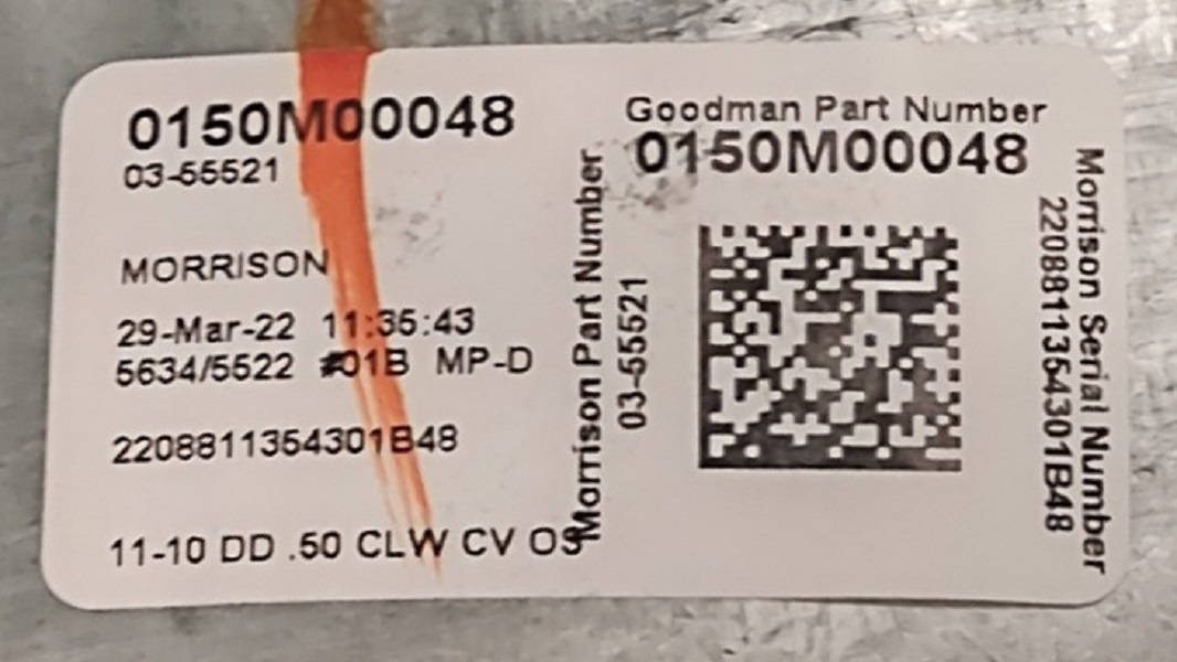 Goodman, Amana Blower Wheel 11