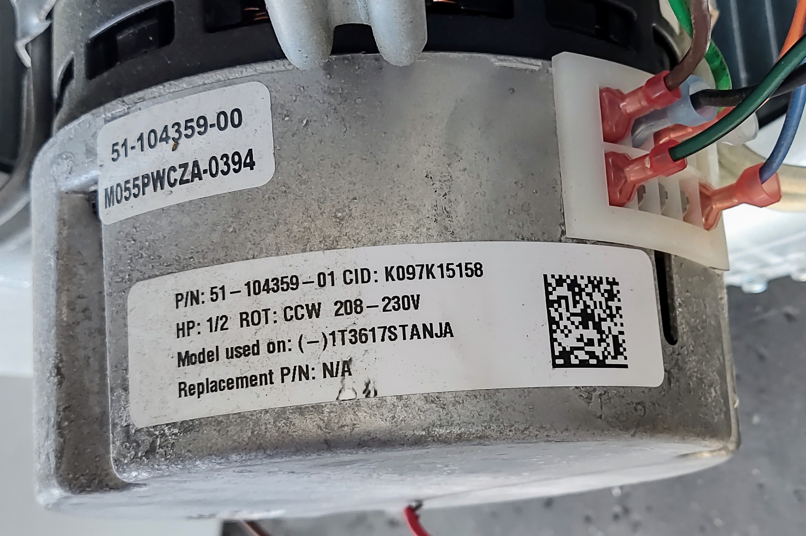 (Rheem) Blower Assembly w/ ECM motor, 51-104359-01 + Housing/Wheel, 70-101729-02 + Transformer + Control Board 47-100436-02 (F)