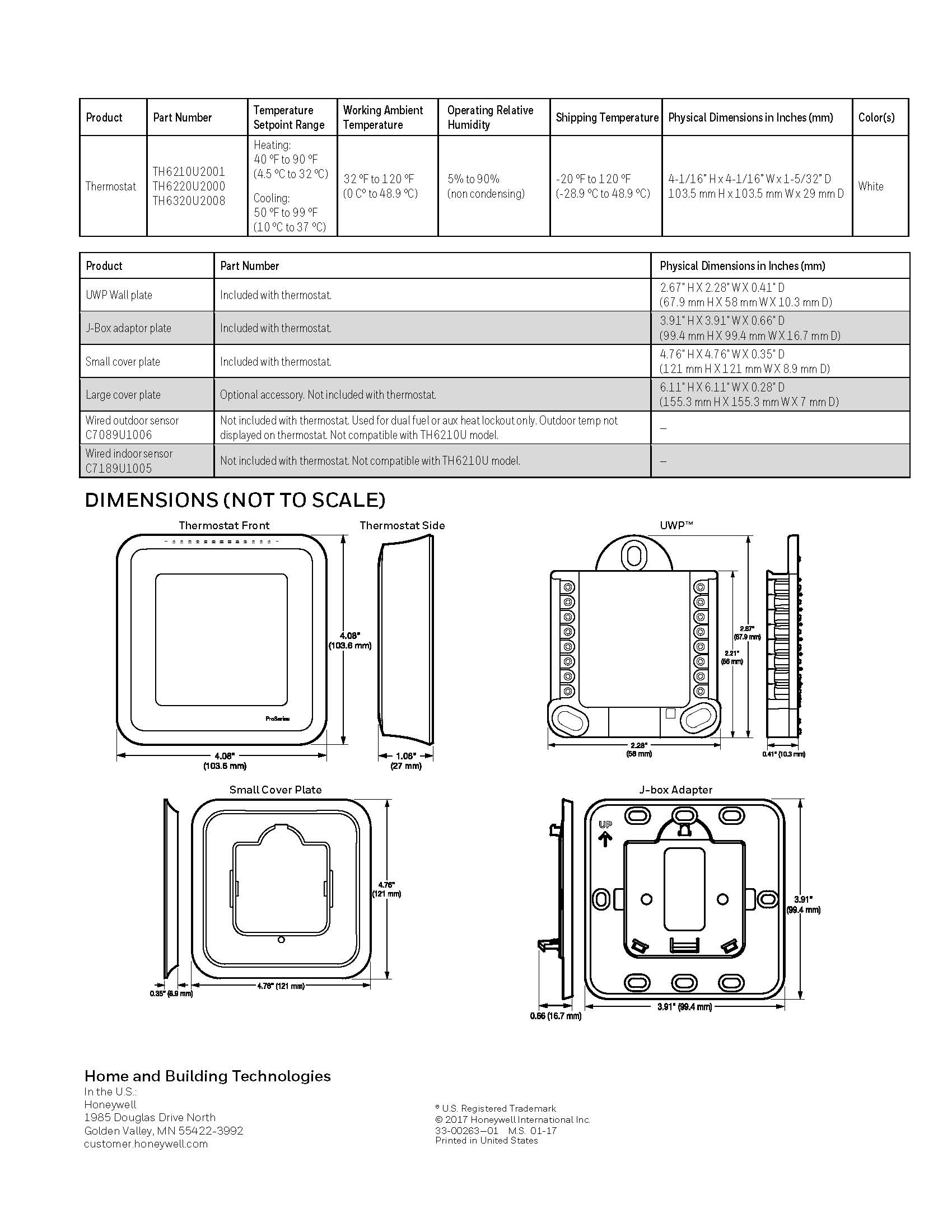 Honeywell TH6210U2001/U T6 Pro Programmable Thermostat, 2 - View #5