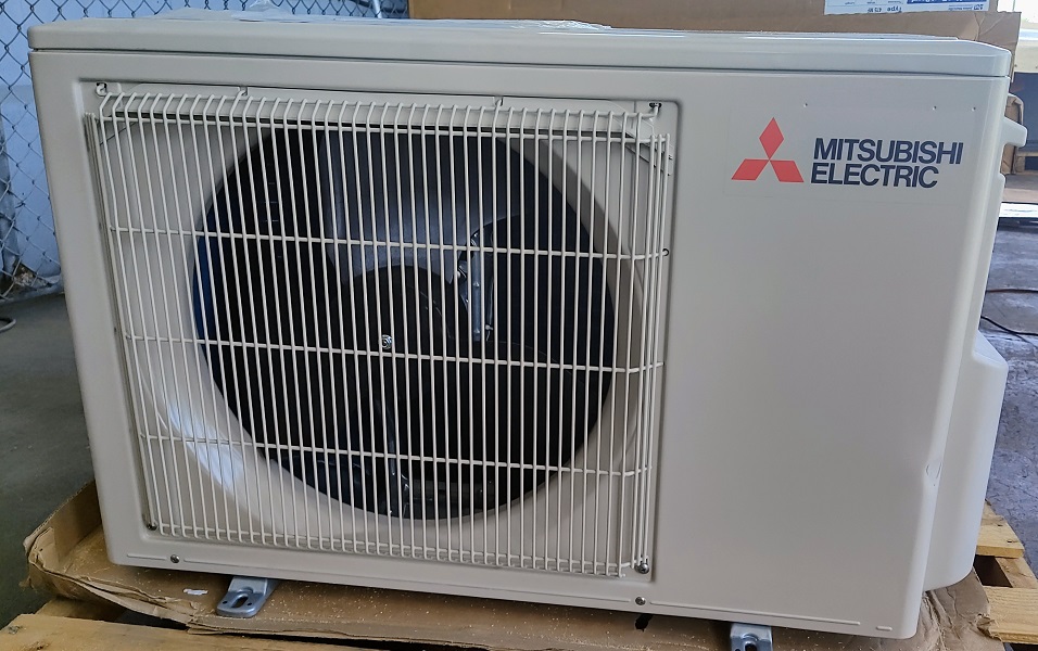 Mini Split 9,000 BTU Mitsubishi 22.4 SEER Ceiling Cassette Heat Pump System SUZ-KA09NA2 (0145), SLZ-KF09NA (4696), SLP-18FAU (5478)(F)