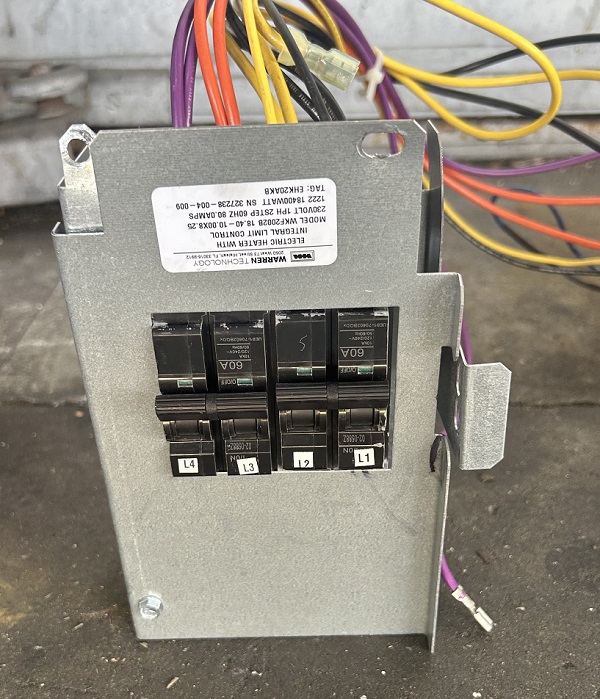 20kW breakered heat strip for Carrier/Bryant/Payne air handlers, WKF2002B (4009)(F)