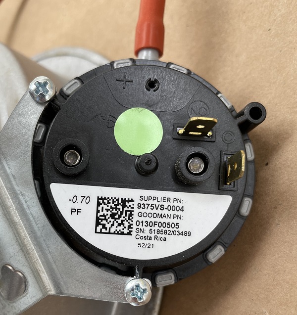 (Goodman) Gas Blower Assembly, 0131M00002P (F)