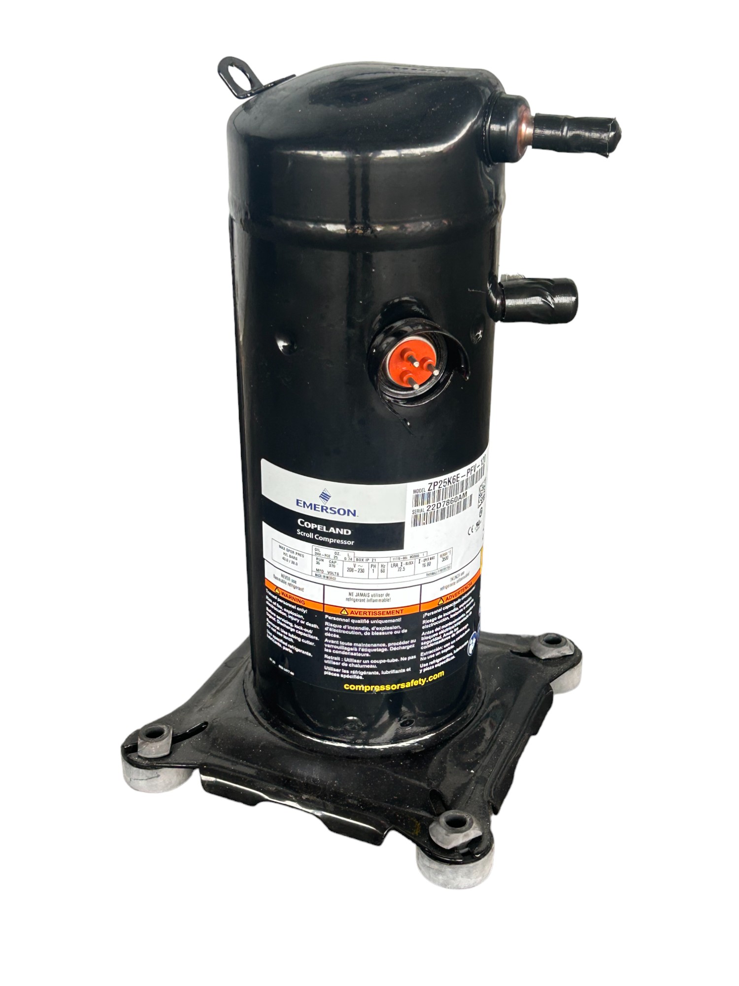 2.0+ Ton Copeland Scroll Compressor ZP25K5EPFV130 (60AM)(F)