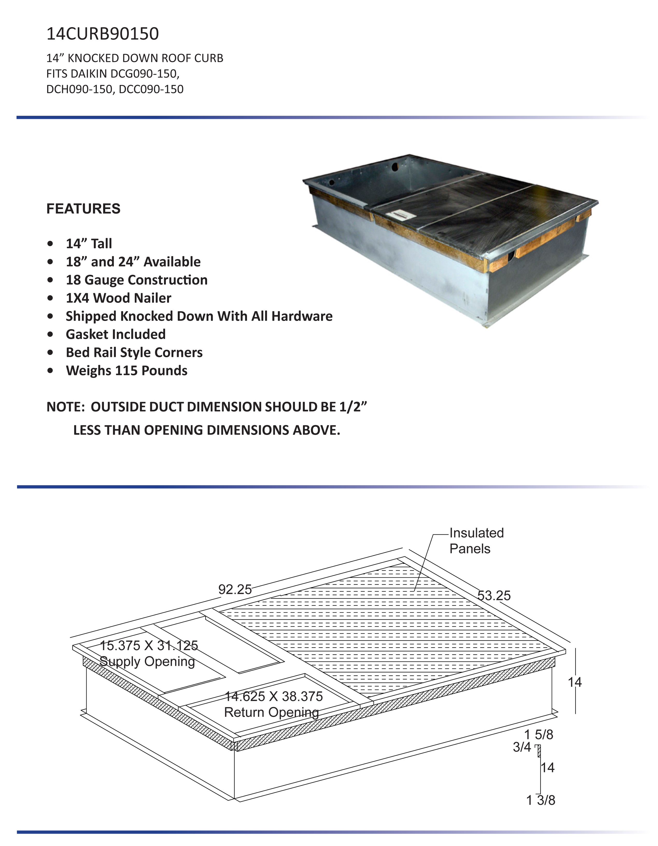 7.5 - 12.5 Ton Daikin 14