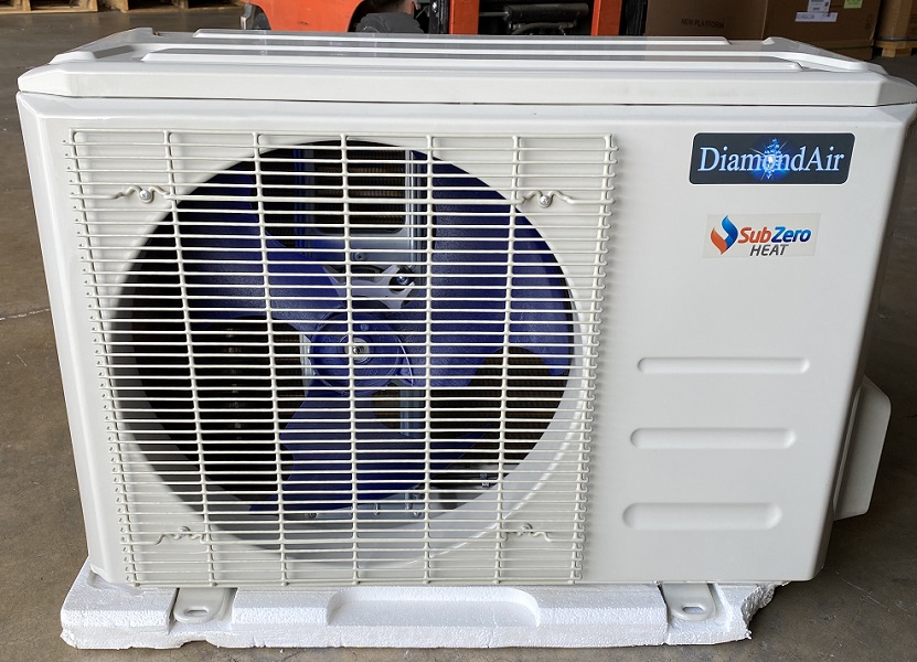 Mini Split 9,000 BTU DiamondAir Hyper Heat 20 SEER Heat Pump Ceiling Cassette System D2009SHO (0011), DF2009CI (T)