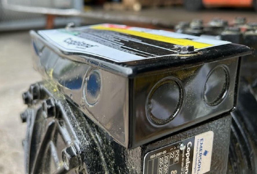 Copeland Emerson Climate 1.5 hp Air Cooled Semi-Hermetic Compressor, 208/230-1, KALB-015E-CAV-800 (802R)(T)