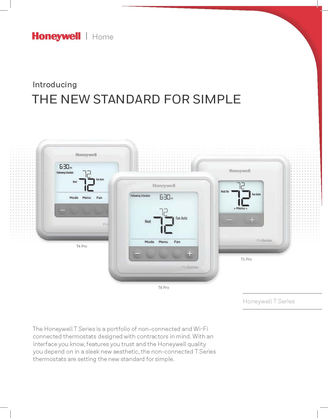 Honeywell T6 Pro Thermostat 3H/2C Programmable - Thumbnail 5
