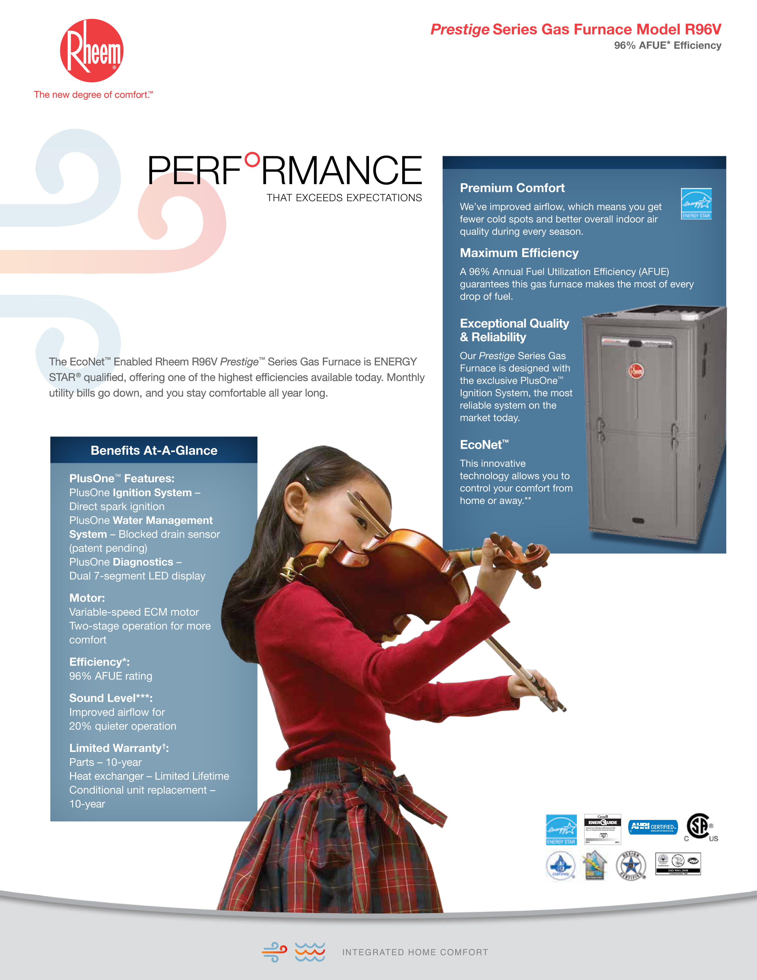 10221NAA Ton Rheem 14 SEER 100K BTU System RA1448AJ1NA,